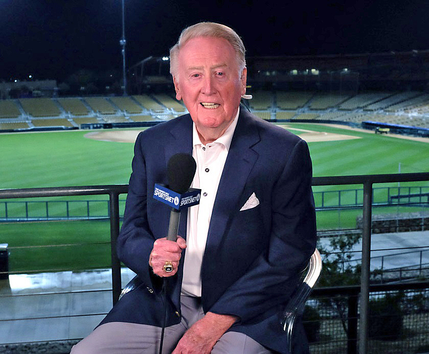 Vin Scully Jersey #1 Baseball LA Dodgers HOF Announcer