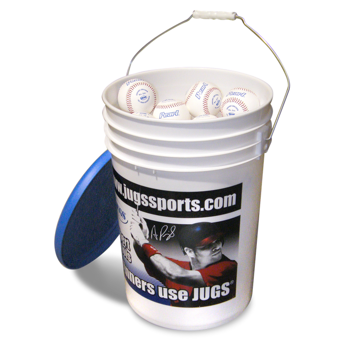 Bucket of JUGS Pearl® Baseballs - Jugs Sports
