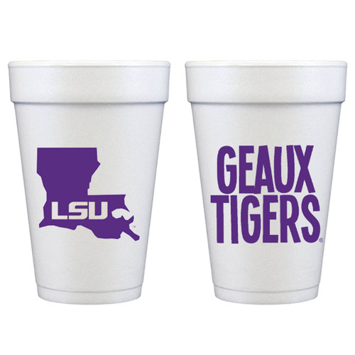 LSU/ Geaux Tigers Foam Cup