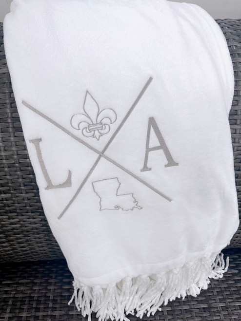 LA- X FDL Tassel Throw Blanket