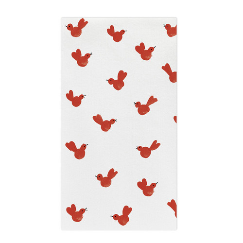 Papersoft Napkins Red Bird Guest Towels (Pack of 20)
