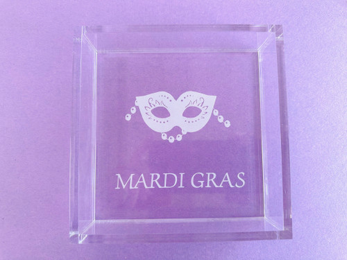 Mask & Mardi Gras Acrylic Tray