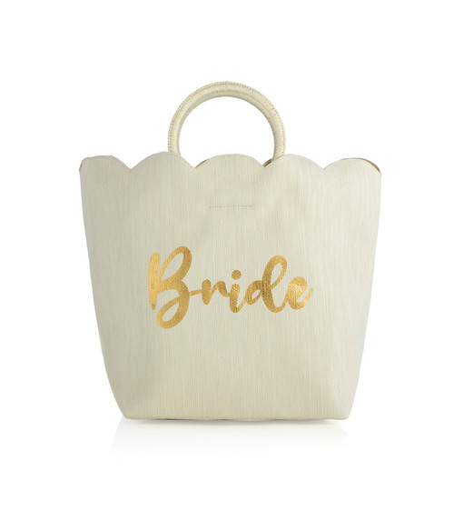 Bride Scalloped Tote, Ivory