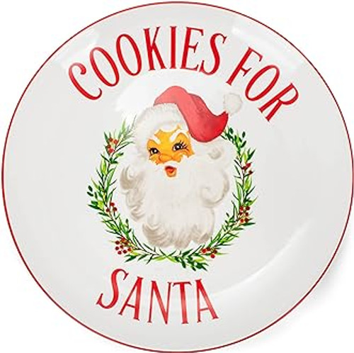 Cookies with Santa Round Platter