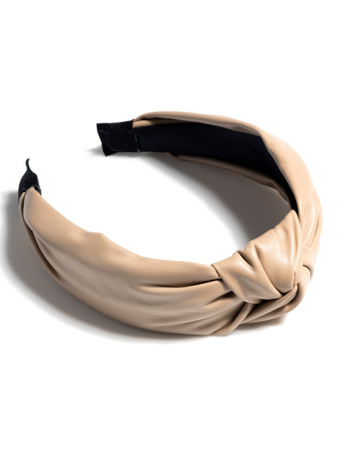 Knotted Faux Leather Headband