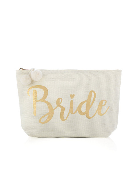 Mia Bride Zip Pouch, Ivory