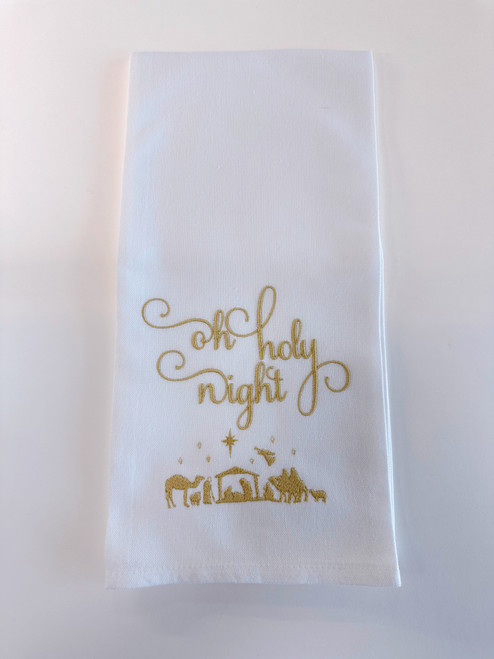Oh Holy Night Nativity Towel