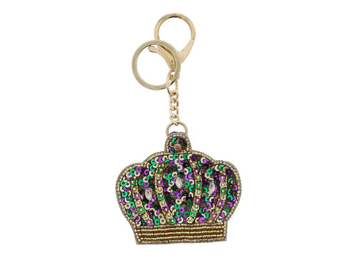 Beaded Crown Keychain
