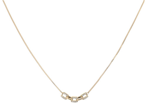 Petite Gold Box Chain Necklace