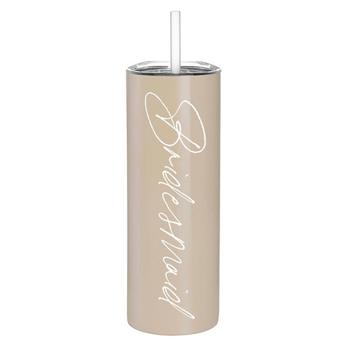 Bridesmaid Skinny Tumbler - Tan