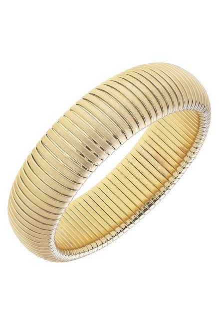 Florence Statement Watchband Bangle in Satin Gold