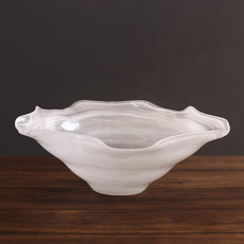 GLASS Alabaster Wave Large Bowl