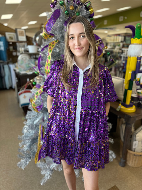 Mardi Gras Sequin Dress