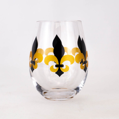 FDL Wine Glass Gift Set - Black and Gold