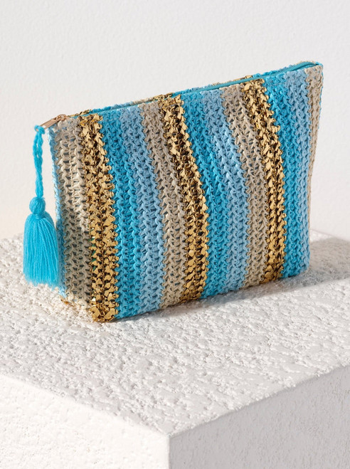 Delilah Zip Pouch Turquoise 