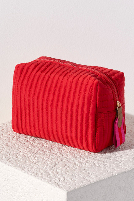 Ezra LG Boxy Cosmetic Pouch Red 