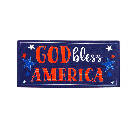 Patriotic God Bless America Sassafras Mat