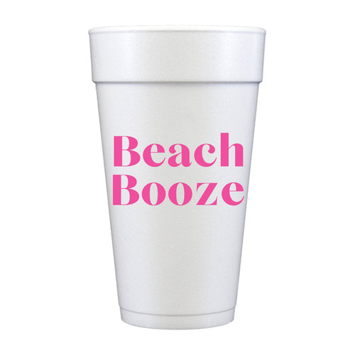 Beach Booze Pink Foam Cup 