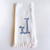 Linen Towel Blue Initial Frank Font