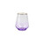 Rainbow Amethyst Stemless Wine Glass