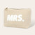 Zippered Teddy Pouch Tan- MRS