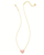 Ari Heart Short Pendant Necklace Gold Bubblegum Pink Opal