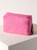 Ezra Large Boxy Cosmetic Pouch- Pink