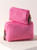 Ezra Large Boxy Cosmetic Pouch- Pink