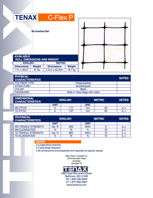 Tenax C Flex P specification