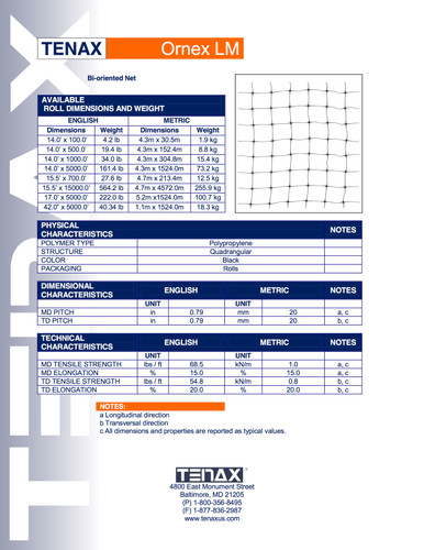 Tenax S31 Bird Net 14 x 5000