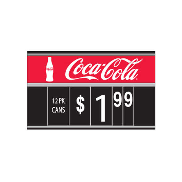 34" Black Spiral Display Sign - Coke