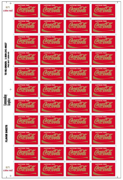 Caff Fee Coke Flavor Sheet