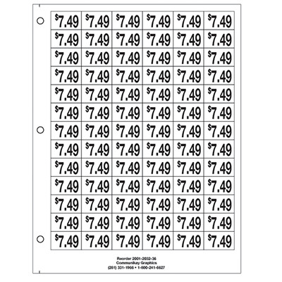 3/4" Pre-priced $7.49