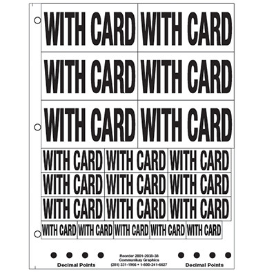 1" and 2" With Card