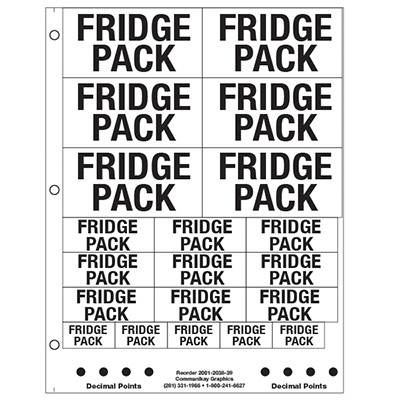 1" and 2" Fridge Pack