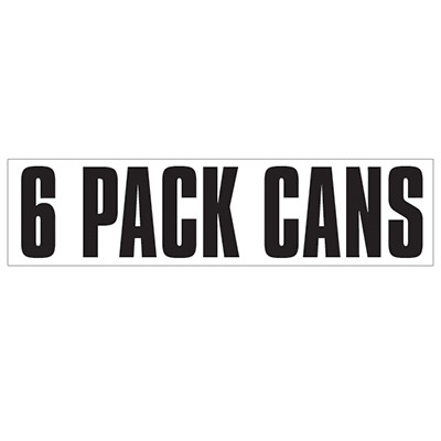 Medium Banner Label - 6 Pack Cans