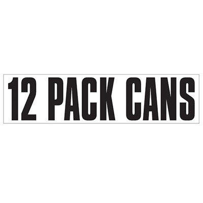 Medium Banner Label - 12 Pack Cans