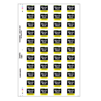 Minute Maid Lemonade Flavor Sheet