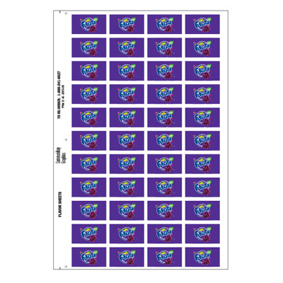 Fanta Grape Flavor Sheet