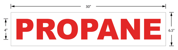 Permanent Adhesive Vinyl Decals
Custom decals available upon request
6.5"t x 30"w