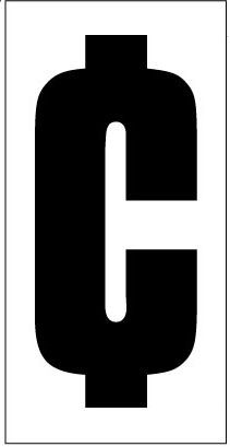 6" Cent Sign