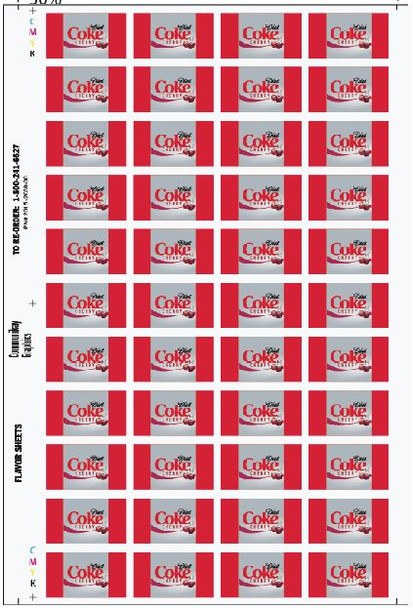 Diet Cherry Coke Flavor Sheet