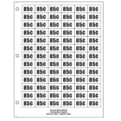 3/4" Pre-priced 85¢