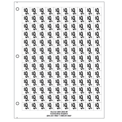 3/4" $9. Extended Price Sheet