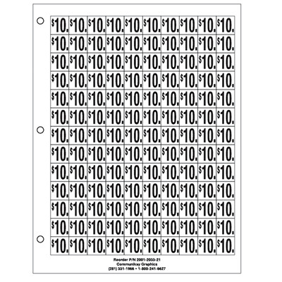 3/4" $10. Extended Price Sheet