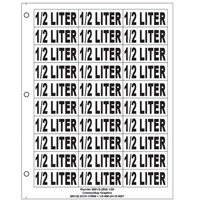 1" 1/2 Liter