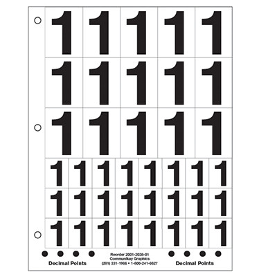 1" and 2" Number 1