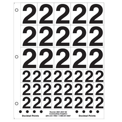 1" and 2" Number 2