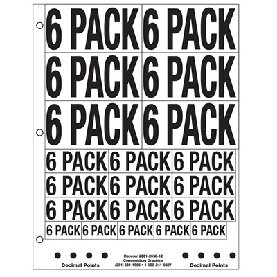 1" and 2" 6 Pack