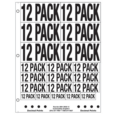 1" and 2" 12 Pack